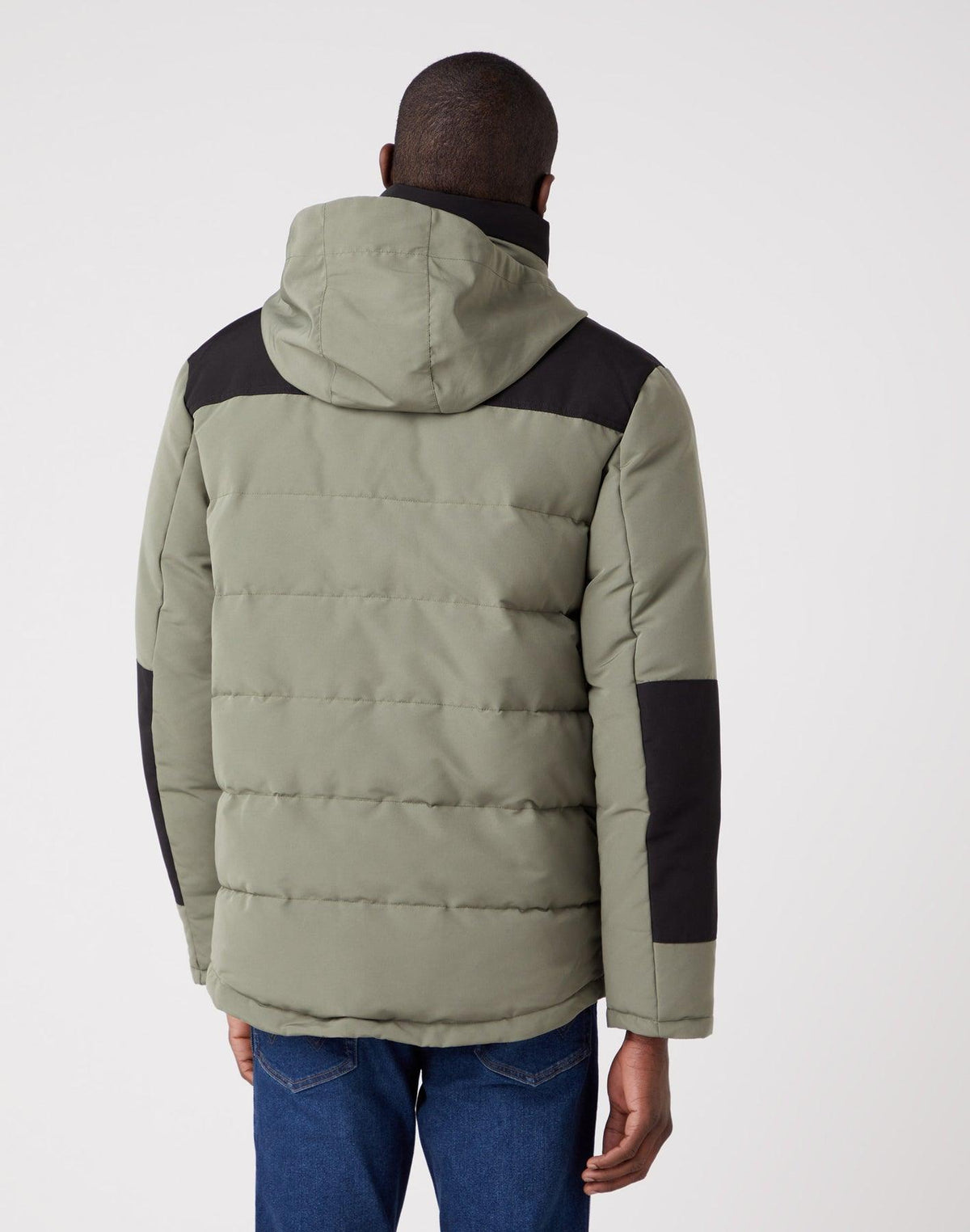 WRANGLER - מעיל צווארון גבוה בצבע ירוק זית - MASHBIR//365