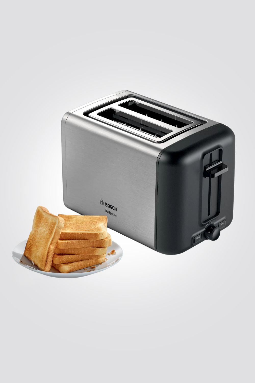 BOSCH - מצנם קופץ 2 פרוסות דגם TAT3P420 בצבע כסף - MASHBIR//365