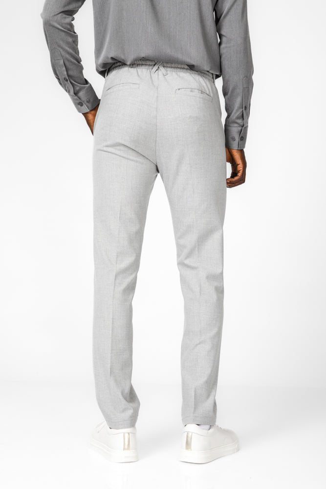 KENNETH COLE - מכנס אלגנט עם שרוך בצבע אפור - MASHBIR//365