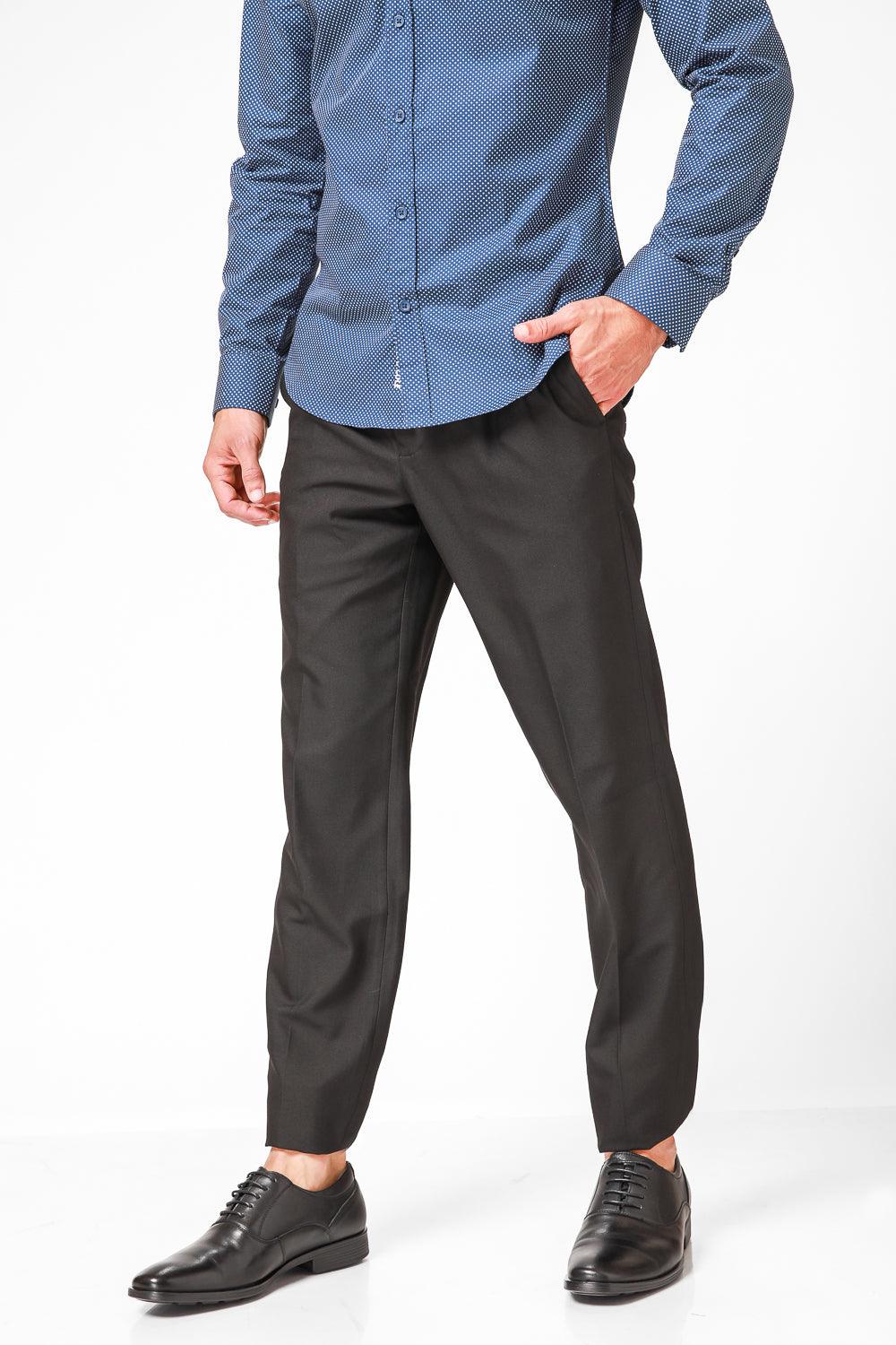 KENNETH COLE - מכנס אלגנט שחור - MASHBIR//365