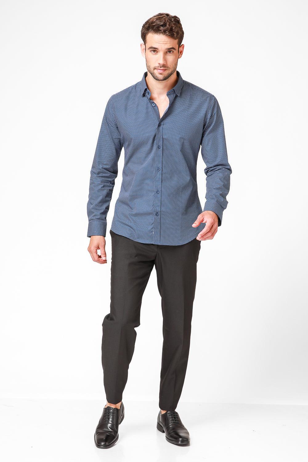 KENNETH COLE - מכנס אלגנט שחור - MASHBIR//365