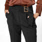 KENNETH COLE - מכנס אלגנטי עם חגורה בצבע שחור - MASHBIR//365 - 4