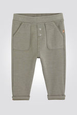 OBAIBI - מכנס ארוך ג'וגר בצבע זית - MASHBIR//365