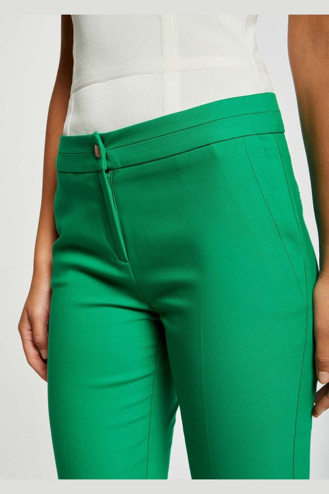 MORGAN - מכנס ארוך מחויט בצבע ירוק - MASHBIR//365