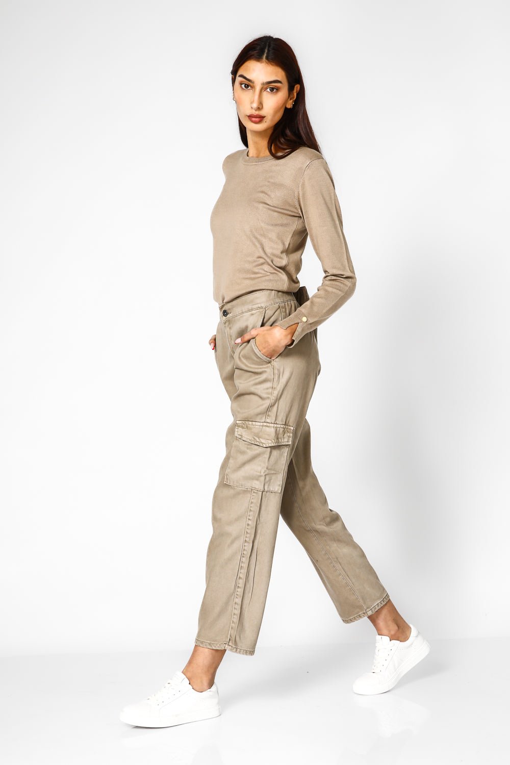 KENNETH COLE - מכנס דגמ"ח צבע בז' - MASHBIR//365