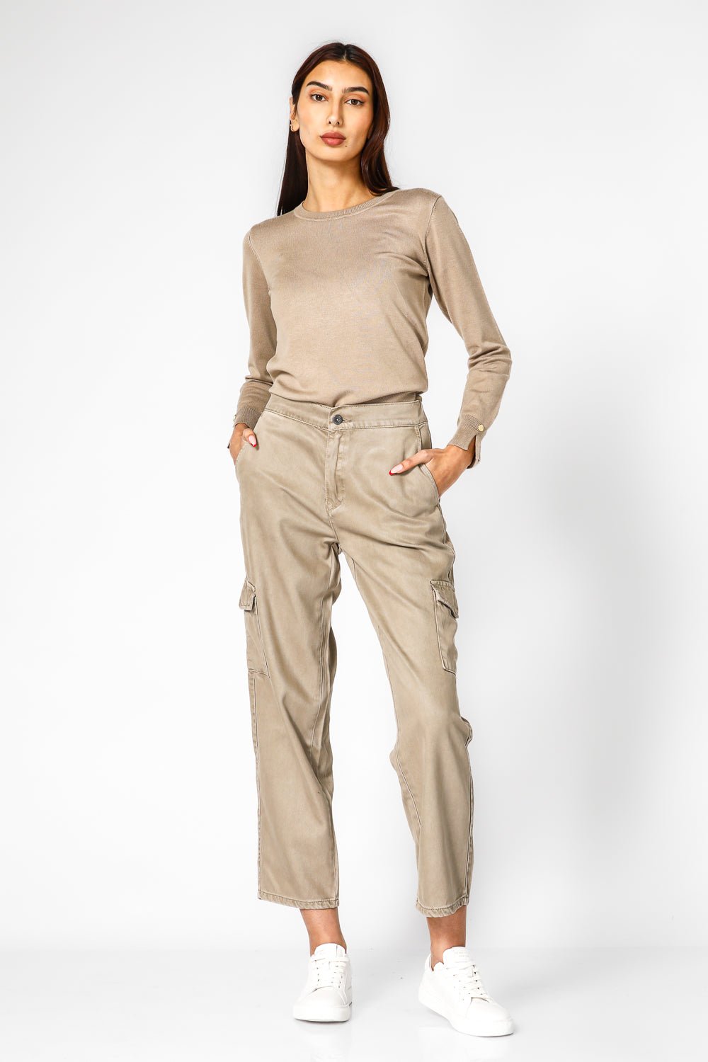 KENNETH COLE - מכנס דגמ"ח צבע בז' - MASHBIR//365