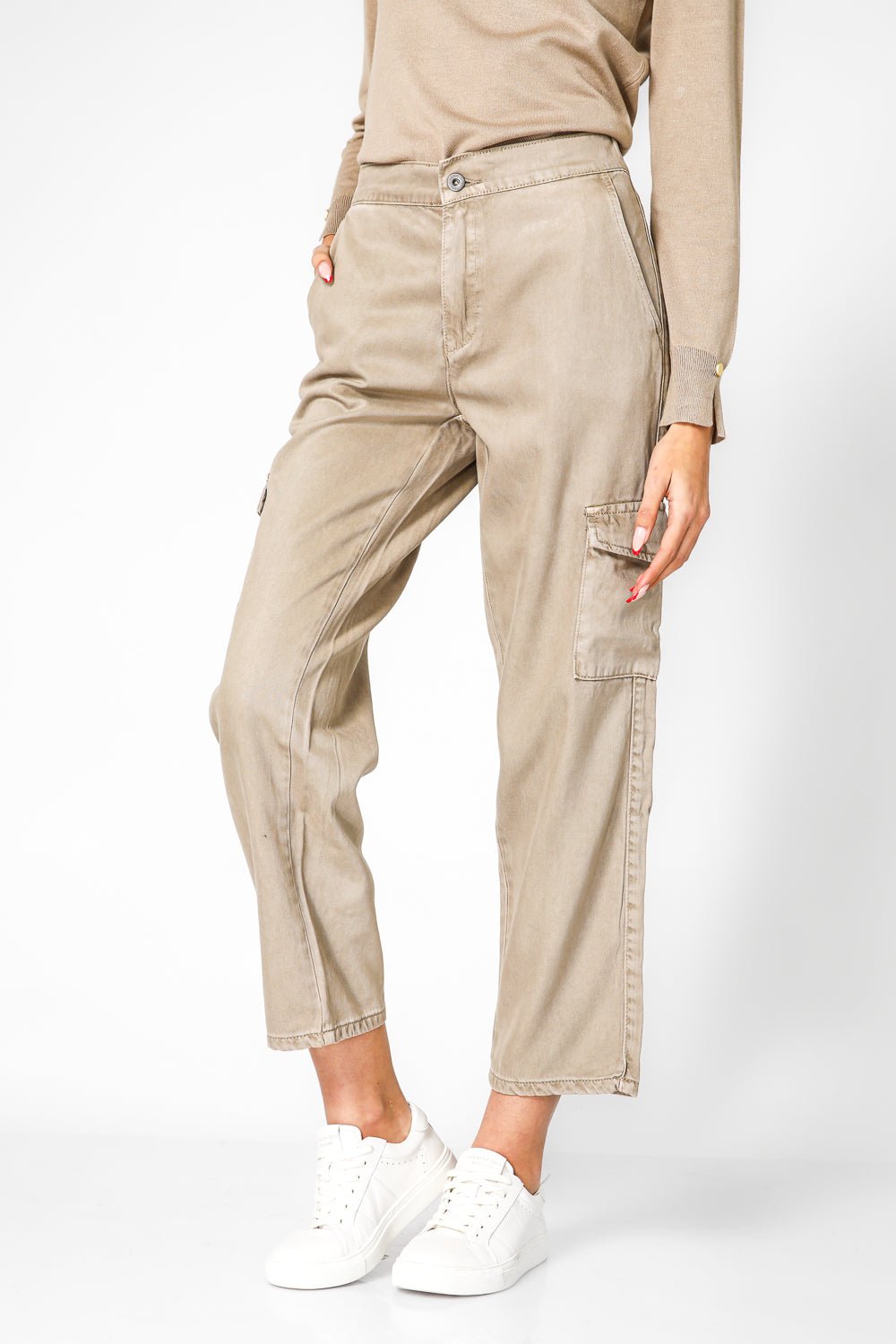 KENNETH COLE - מכנס דגמ"ח צבע בז' - MASHBIR//365