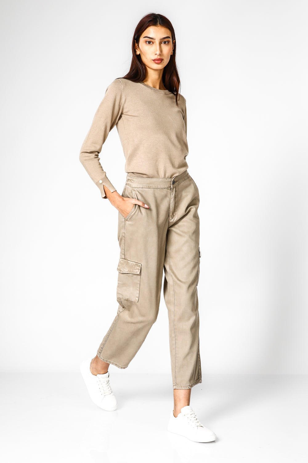 KENNETH COLE - מכנס דגמ"ח צבע בז' - MASHBIR//365