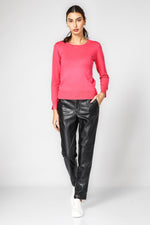 מכנסיים דמויי עור שחור לנשים | קנת קול