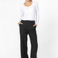 KENNETH COLE - מכנס גברדין מתרחב לנשים בצבע שחור - MASHBIR//365 - 1