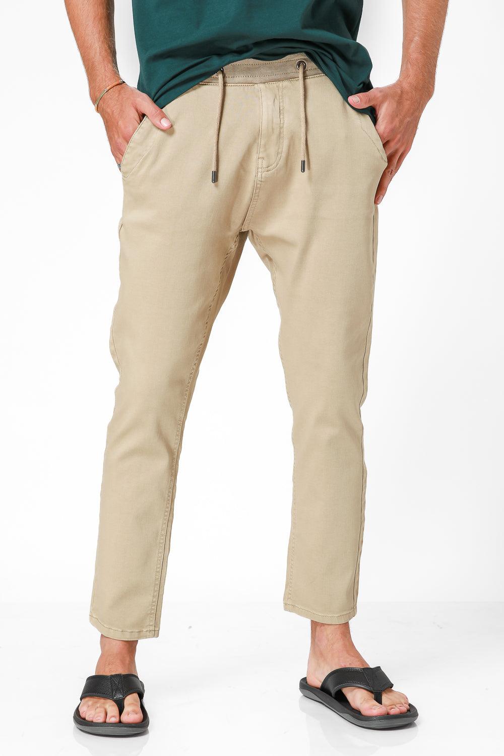 KENNETH COLE - מכנס JOGGER DRAW צבע בז' - MASHBIR//365