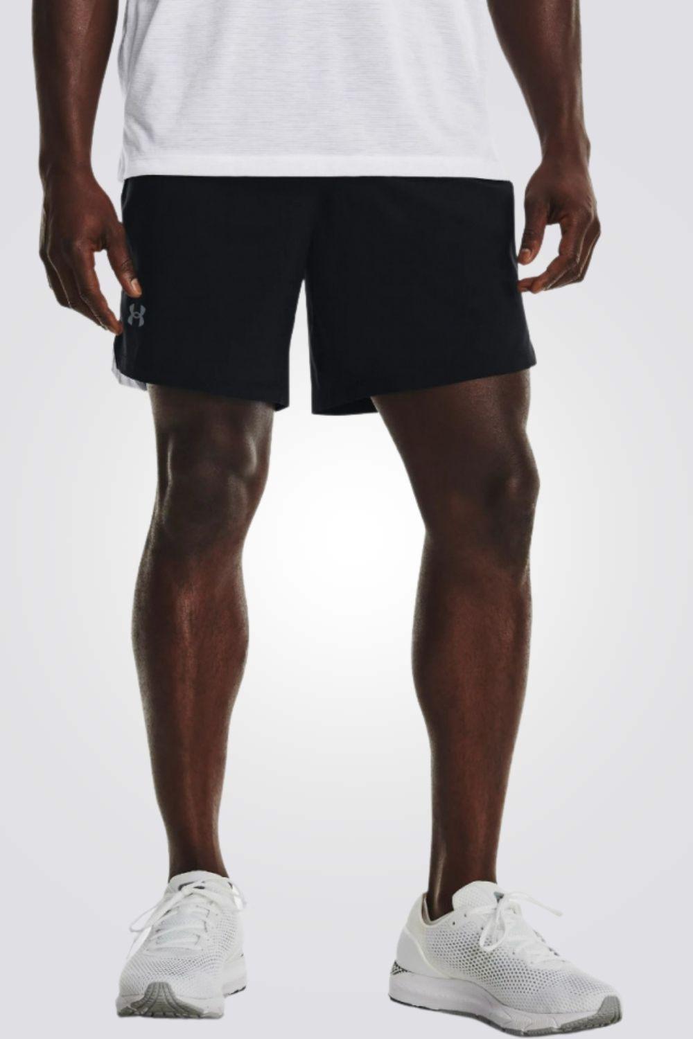 UNDER ARMOUR - מכנס קצר Launch SW 7 בצבע שחור - MASHBIR//365