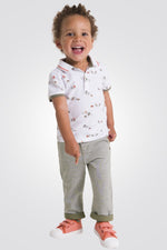 OBAIBI - מכנס טרנינג תינוקות בצבע זית בהיר - MASHBIR//365