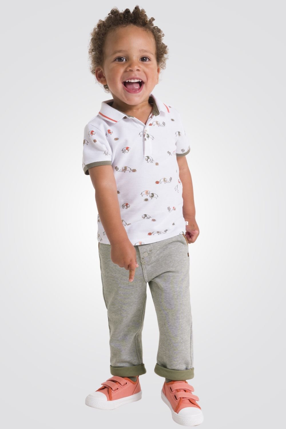 OBAIBI - מכנס טרנינג תינוקות בצבע זית בהיר - MASHBIR//365