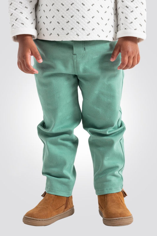 OBAIBI - מכנס תינוקות גומי במותן בצבע ירוק בהיר - MASHBIR//365