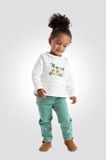 OBAIBI - מכנס תינוקות גומי במותן בצבע ירוק בהיר - MASHBIR//365