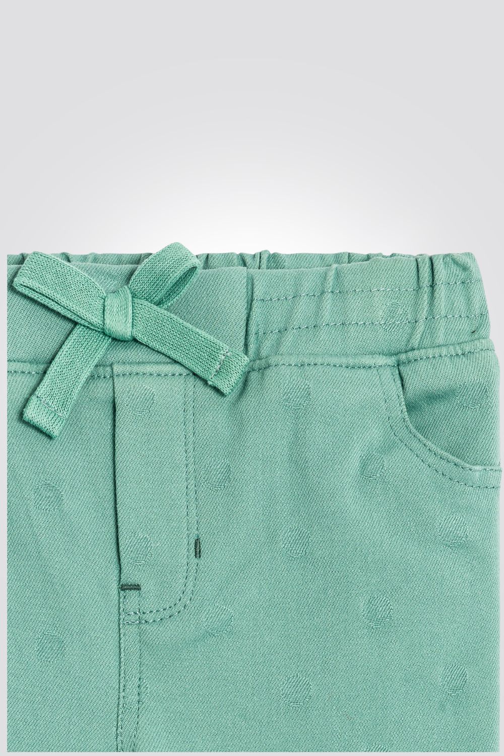 OBAIBI - מכנס תינוקות גומי במותן בצבע ירוק בהיר - MASHBIR//365