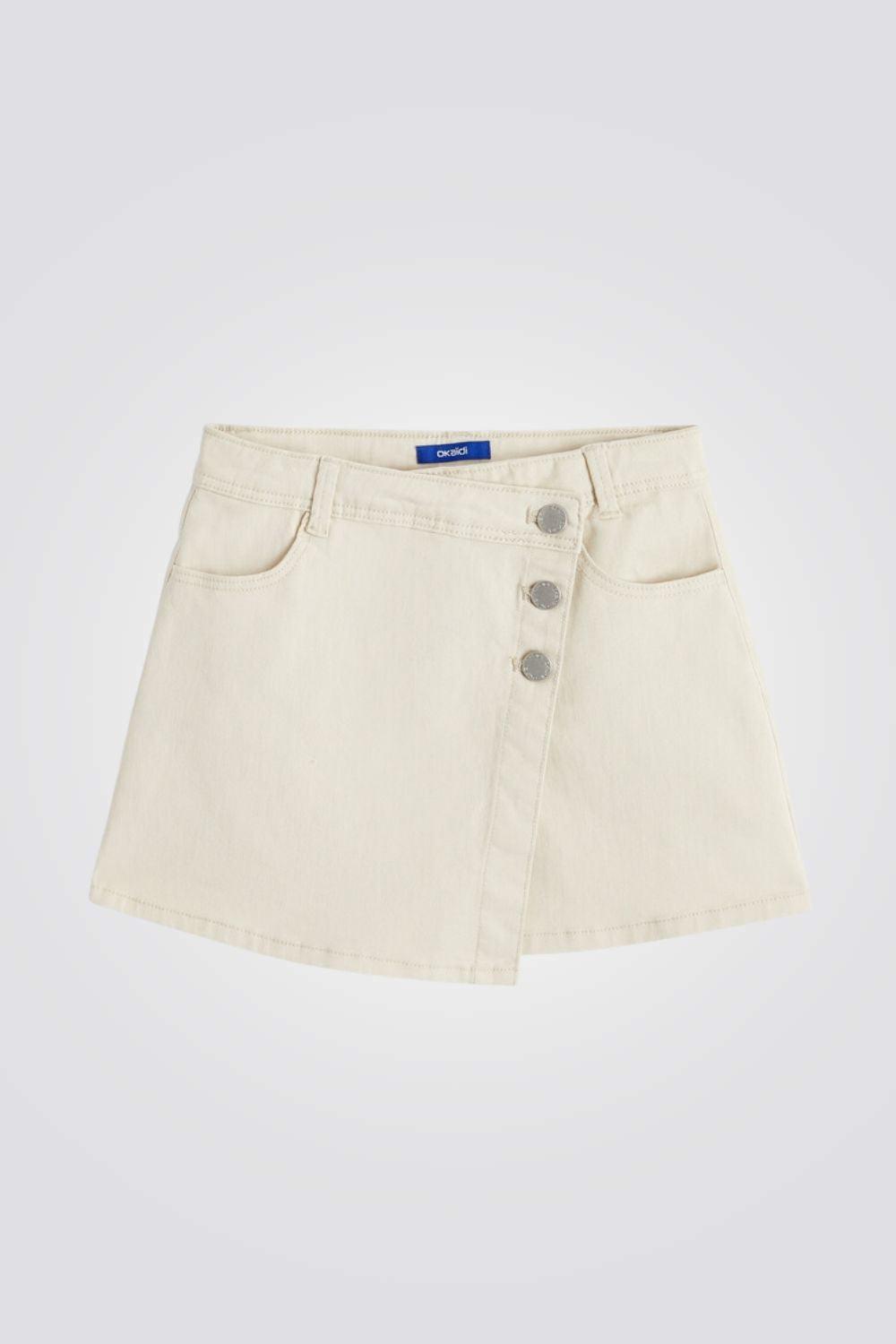 OKAIDI - מכנסי חצאית בצבע בז' לילדות - MASHBIR//365
