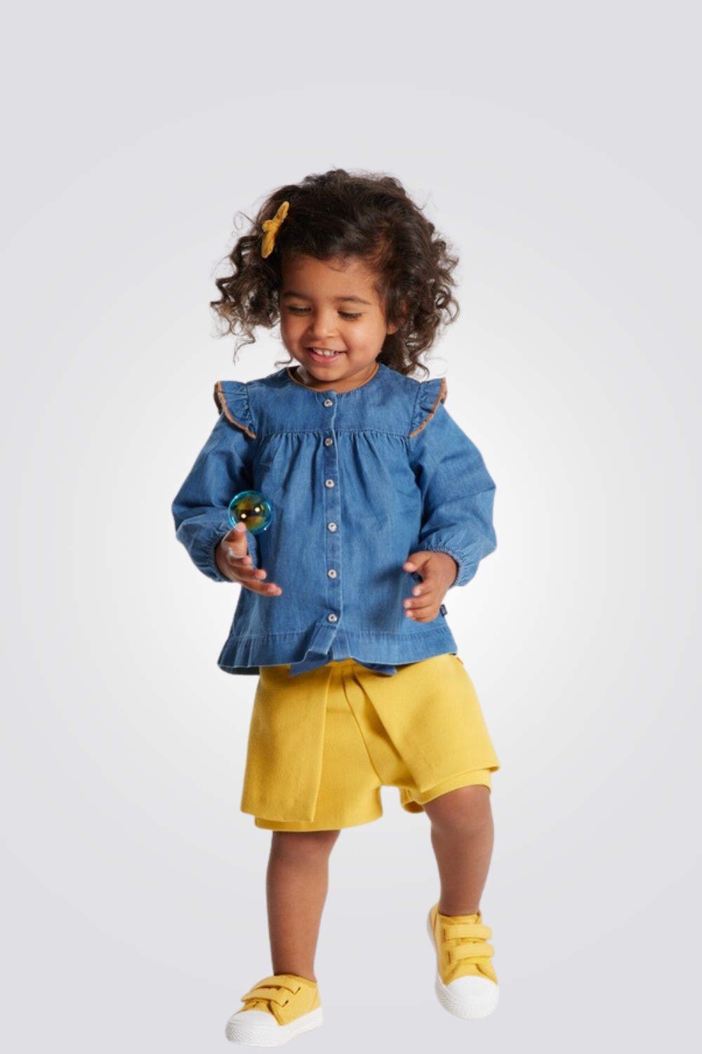 OBAIBI - מכנסי חצאית לתינוקות בצבע צהוב - MASHBIR//365