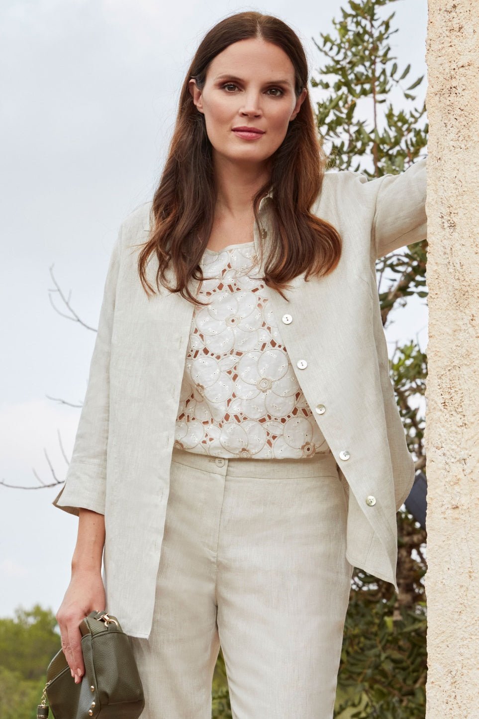 PUNT ROMA - מכנסי אלגנט בצבע בז' - MASHBIR//365