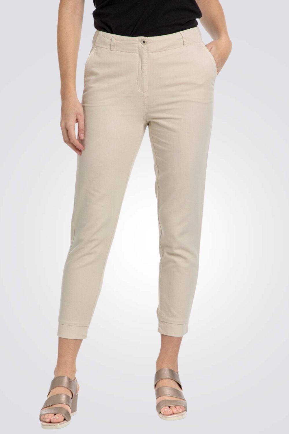 PUNT ROMA - מכנסי אלגנט בצבע בז' - MASHBIR//365