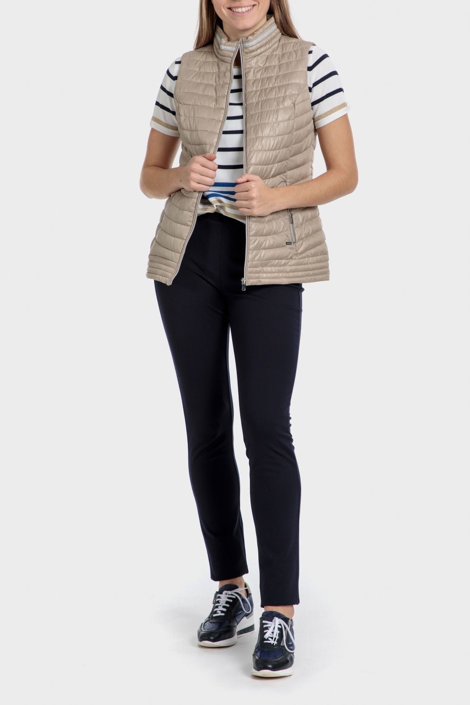 PUNT ROMA - מכנסי אלגנט בצבע נייבי - MASHBIR//365