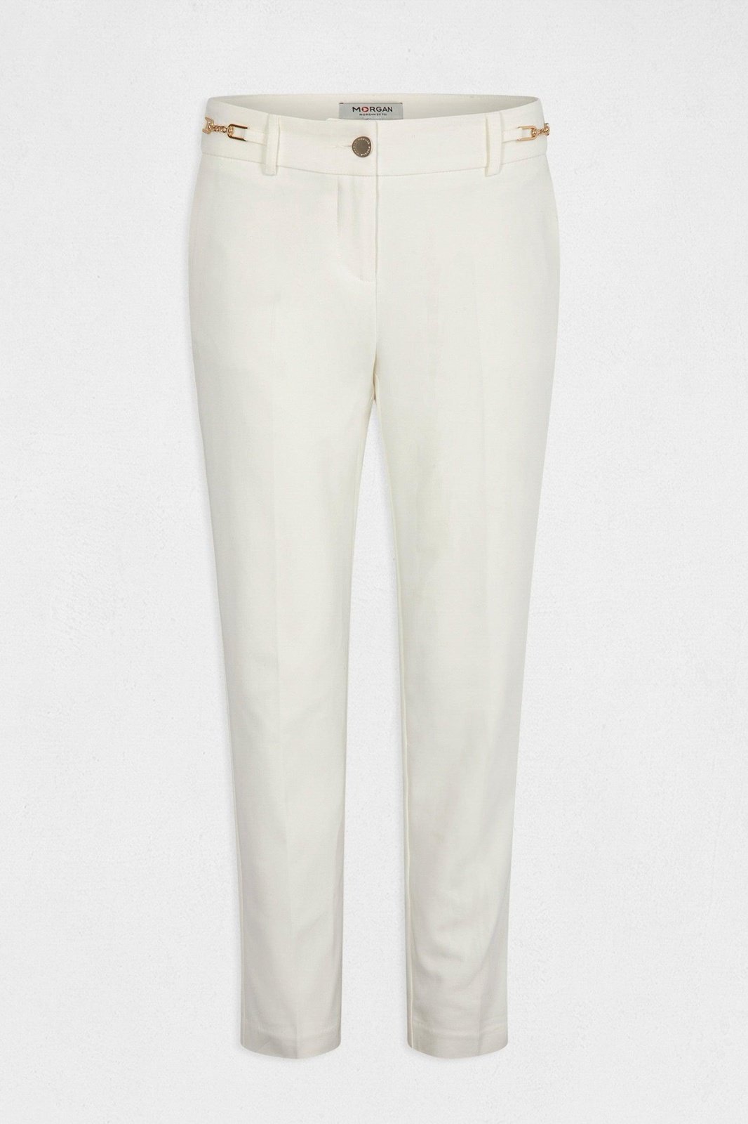 MORGAN - מכנסי אלגנט בצבע OFF WHITE - MASHBIR//365