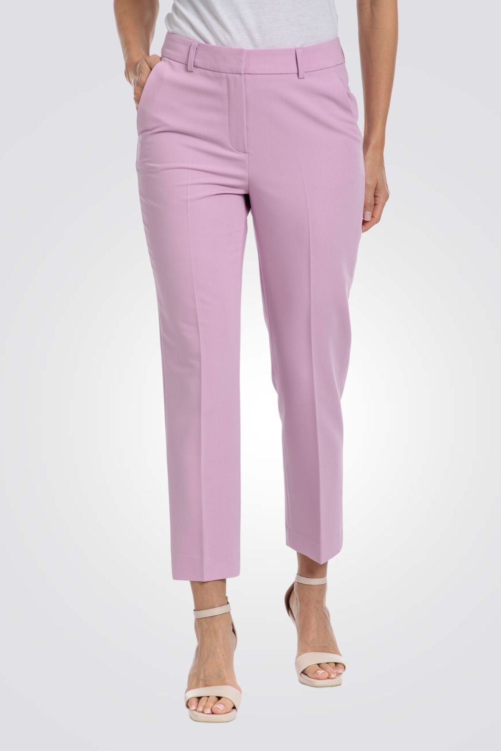 PUNT ROMA - מכנסי אלגנט בצבע ורוד - MASHBIR//365