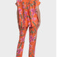 PUNT ROMA - מכנסי אלגנט בהדפס פרחים בצבע כתום - MASHBIR//365 - 3