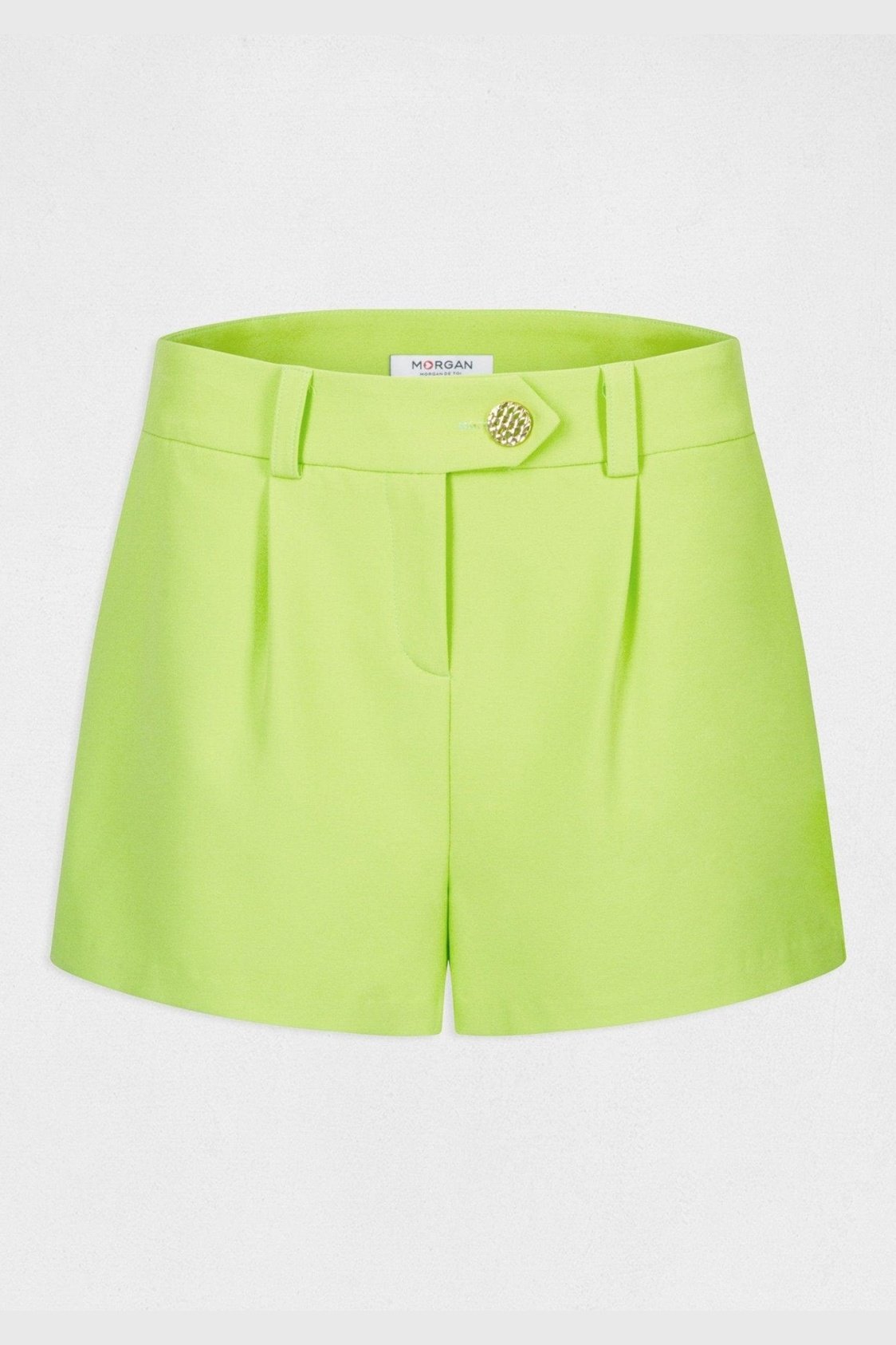 MORGAN - מכנסי אלגנט קצרים בצבע ירוק - MASHBIR//365