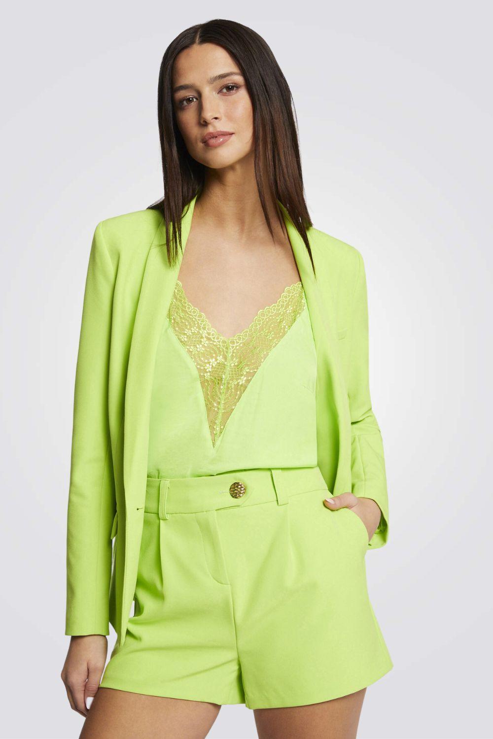 MORGAN - מכנסי אלגנט קצרים בצבע ירוק - MASHBIR//365