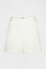 MORGAN - מכנסי אלגנט עם כפתורים מוזהבים בצבע שנהב - MASHBIR//365