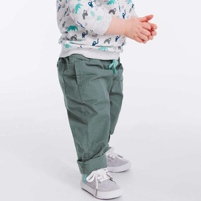 OBAIBI - מכנסי בד בצבע ירוק לתינוקות - MASHBIR//365