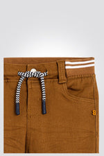 OBAIBI - מכנסי בד מותן אלסטית קאמל לתינוקות - MASHBIR//365