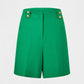 MORGAN - מכנסי ברמודה אלגנטיות לנשים בצבע ירוק - MASHBIR//365 - 3