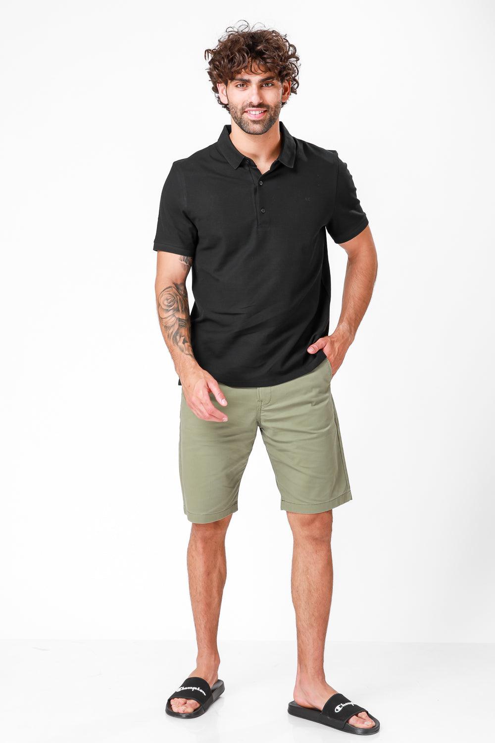 LEE - מכנסי ברמודה בצבע ירוק זית - MASHBIR//365