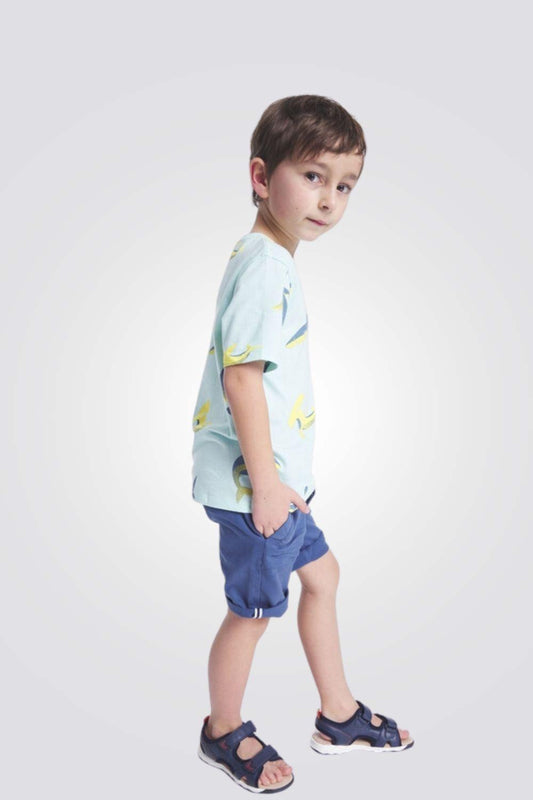 מכנסי ברמודה בצבע כחול לילדים