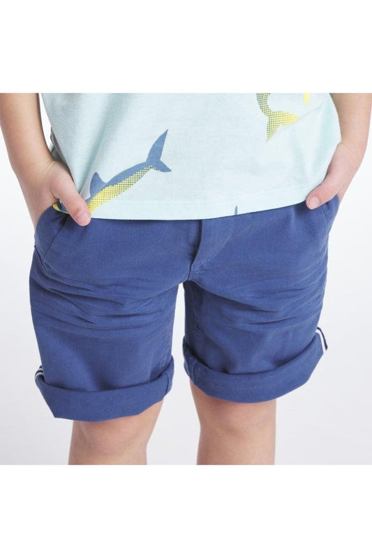 OKAIDI - מכנסי ברמודה בצבע כחול לנערים - MASHBIR//365