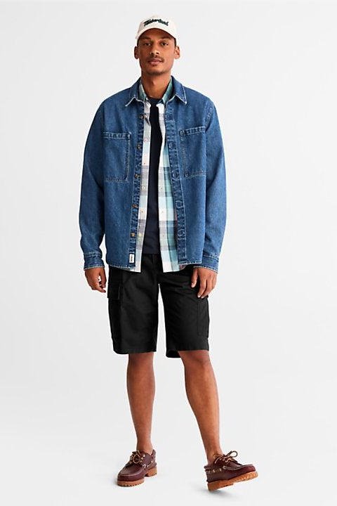 TIMBERLAND - מכנסי ברמודה CARGO בצבע שחור - MASHBIR//365