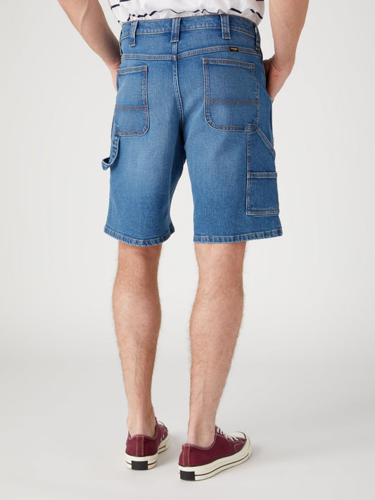 WRANGLER - מכנסי ברמודה CARPENTER SHORT בצבע כחול - MASHBIR//365