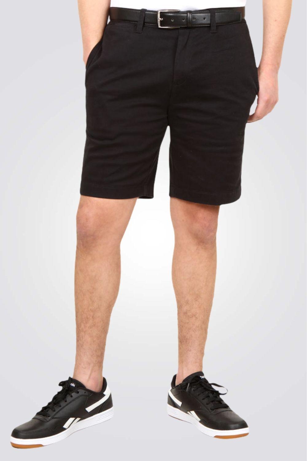 NAUTICA - מכנסי ברמודה צ'ינו שחור - MASHBIR//365