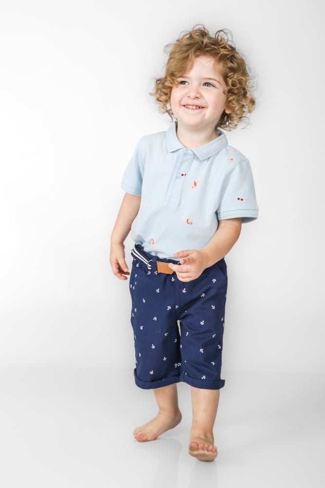 OKAIDI - מכנסי ברמודה לילדים בצבע נייבי - MASHBIR//365