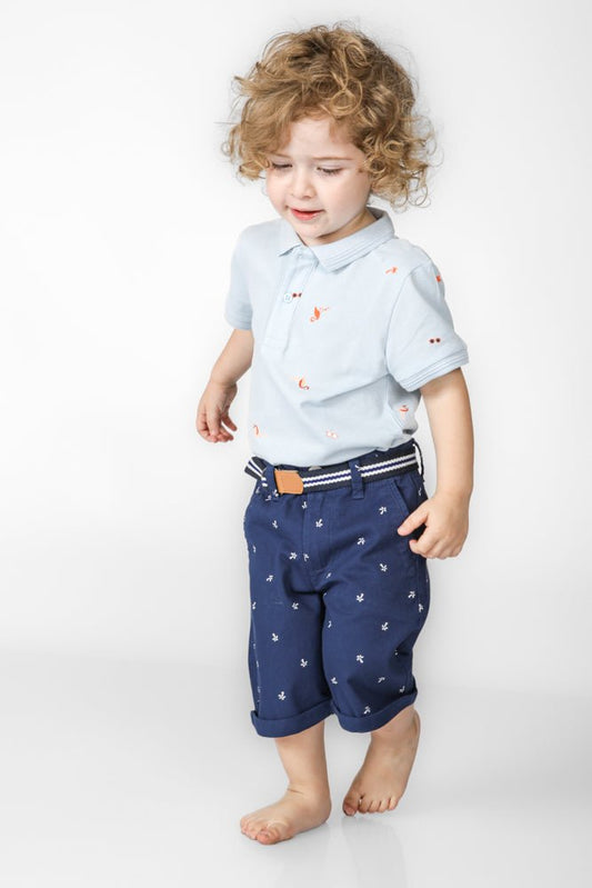OKAIDI - מכנסי ברמודה לילדים בצבע נייבי - MASHBIR//365