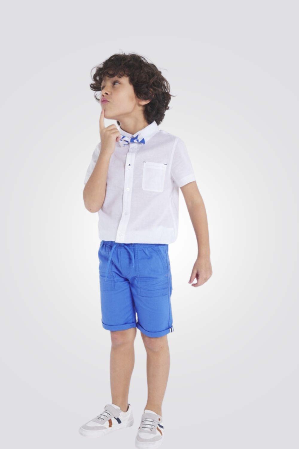 OKAIDI - מכנסי ברמודה לילדים בצבע כחול - MASHBIR//365