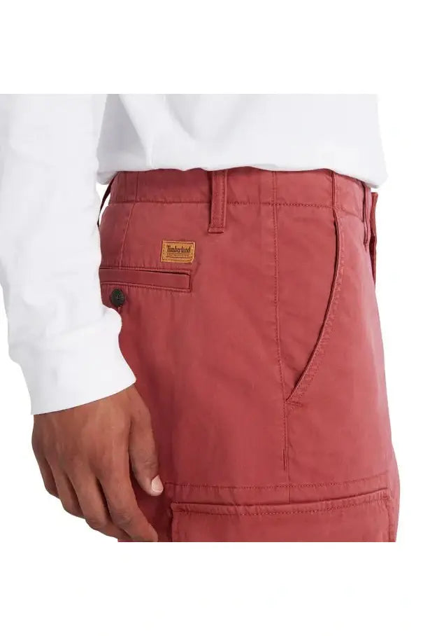 TIMBERLAND - מכנסי ברמודה מכנסי CARGO בצבע אפרסק - MASHBIR//365