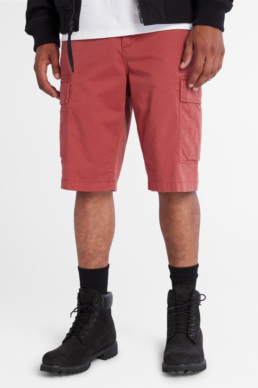 TIMBERLAND - מכנסי ברמודה מכנסי CARGO בצבע אפרסק - MASHBIR//365