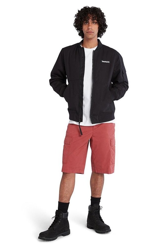 TIMBERLAND - מכנסי ברמודה מכנסי CARGO בצבע אפרסק - MASHBIR//365