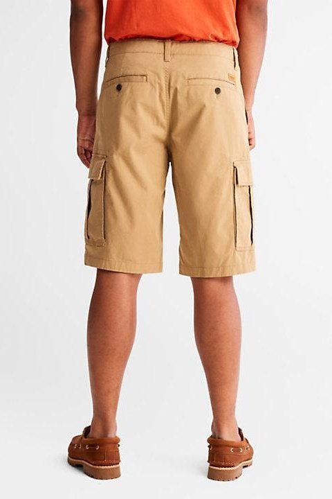 TIMBERLAND - מכנסי ברמודה מכנסי CARGO בצבע חאקי - MASHBIR//365