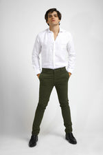 KENNETH COLE - מכנסי CHINO COTTON ירוק זית - MASHBIR//365