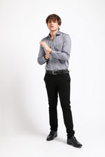 KENNETH COLE - מכנסי CHINO COTTON שחור - MASHBIR//365